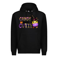 Black Candy Corn Cutie Premium Hoodie - CowhideDigitalArt