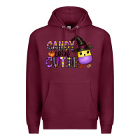 Burgundy Candy Corn Cutie Premium Hoodie - CowhideDigitalArt