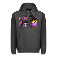 Charcoal Heather Candy Corn Cutie Premium Hoodie - CowhideDigitalArt