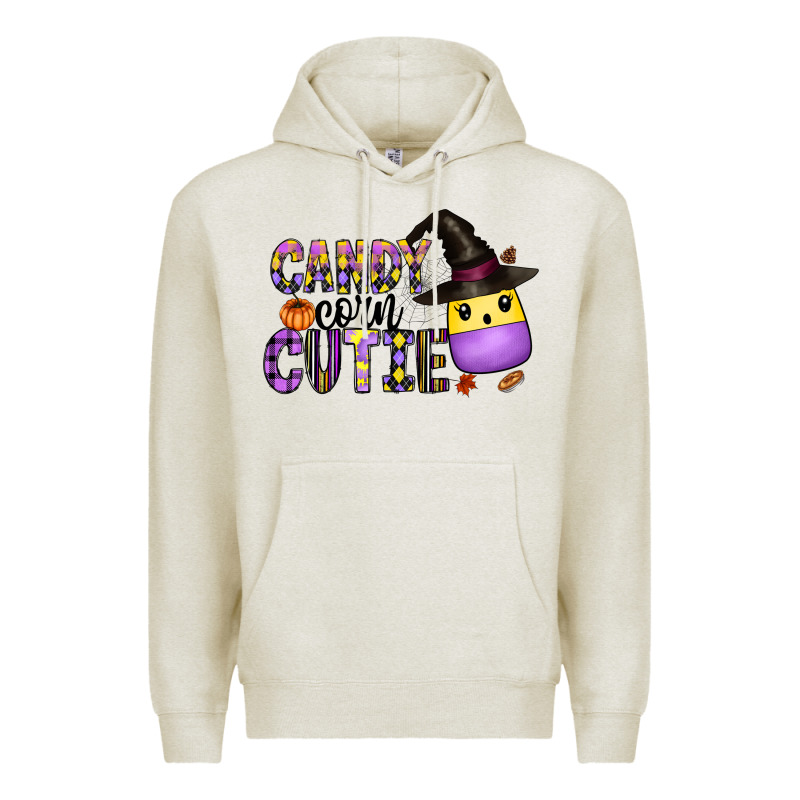 Candy Corn Cutie Premium Hoodie by CowhideDigitalArt | Teevron