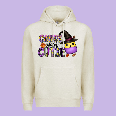 Candy Corn Cutie Premium Hoodie Designed By Cowhidedigitalart