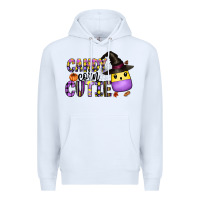 White Candy Corn Cutie Premium Hoodie - CowhideDigitalArt