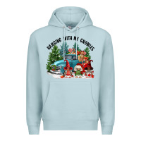 Blue Mist hanging with my gnomies Premium Hoodie - FaDigitalArtStudio