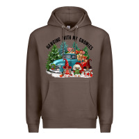 Coffee hanging with my gnomies Premium Hoodie - FaDigitalArtStudio