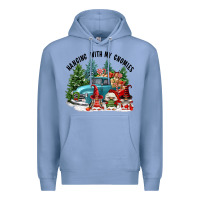Colony Blue hanging with my gnomies Premium Hoodie - FaDigitalArtStudio
