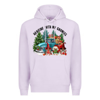 Lilac hanging with my gnomies Premium Hoodie - FaDigitalArtStudio