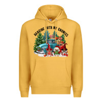 Mustard hanging with my gnomies Premium Hoodie - FaDigitalArtStudio