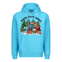 Ocean Blue hanging with my gnomies Premium Hoodie - FaDigitalArtStudio