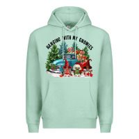 Seafoam hanging with my gnomies Premium Hoodie - FaDigitalArtStudio