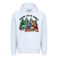 White hanging with my gnomies Premium Hoodie - FaDigitalArtStudio