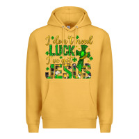 Mustard i dont need luck ive got jesus st. patricks day Premium Hoodie - Neo Western