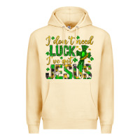 Pina Colada i dont need luck ive got jesus st. patricks day Premium Hoodie - Neo Western