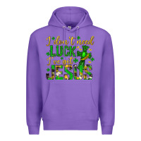 Purple i dont need luck ive got jesus st. patricks day Premium Hoodie - Neo Western