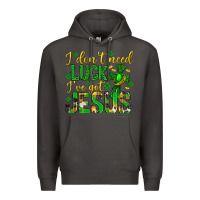 Smoke i dont need luck ive got jesus st. patricks day Premium Hoodie - Neo Western