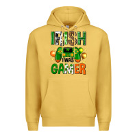 Antique Gold irish i was gamer st. patricks day Premium Hoodie - Neo Western
