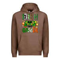 Chestnut irish i was gamer st. patricks day Premium Hoodie - Neo Western