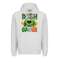 Dove Grey irish i was gamer st. patricks day Premium Hoodie - Neo Western