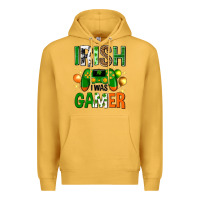 Mustard irish i was gamer st. patricks day Premium Hoodie - Neo Western