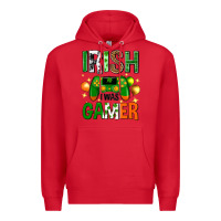 Red irish i was gamer st. patricks day Premium Hoodie - Neo Western