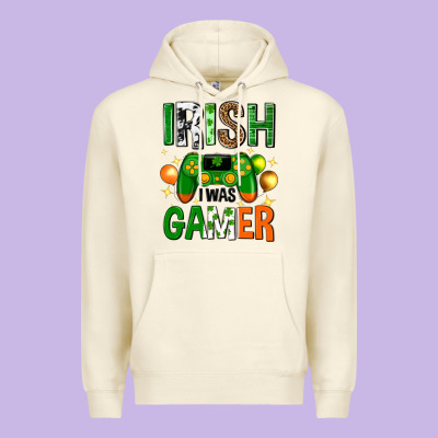 Irish I Was Gamer St. Patricks Day Premium Hoodie Designed By Neo Western