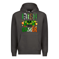 Smoke irish i was gamer st. patricks day Premium Hoodie - Neo Western