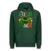 Sports Green irish i was gamer st. patricks day Premium Hoodie - Neo Western