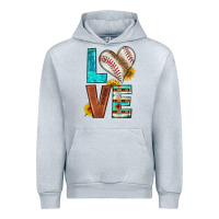 Heather Grey western love baseball Urban Hoodie - HRA Design Shop