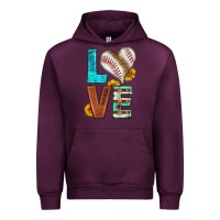 Mauve Wine western love baseball Urban Hoodie - HRA Design Shop