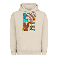 Pigment French Oak western love baseball Urban Hoodie - HRA Design Shop