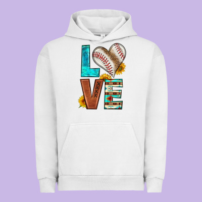 Western Love Baseball Urban Hoodie Designed By Hra Design Shop