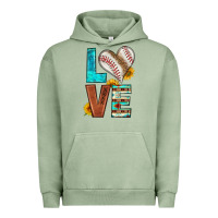 Pigment Oil Green western love baseball Urban Hoodie - HRA Design Shop