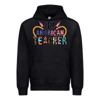 Black all american teacher Urban Hoodie - CowhideDigitalArt