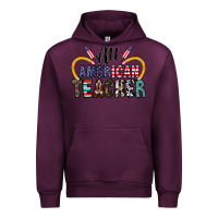 Mauve Wine all american teacher Urban Hoodie - CowhideDigitalArt