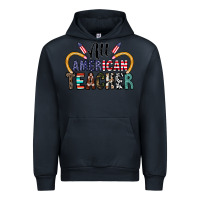 Navy all american teacher Urban Hoodie - CowhideDigitalArt