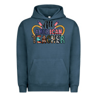 Pigment Midnight Navy all american teacher Urban Hoodie - CowhideDigitalArt