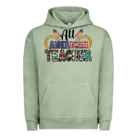 Pigment Oil Green all american teacher Urban Hoodie - CowhideDigitalArt