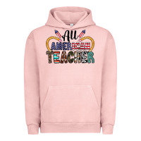 Pigment Salmon all american teacher Urban Hoodie - CowhideDigitalArt