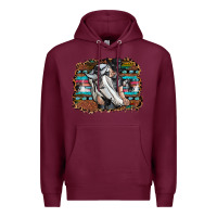 Burgundy cowgirl Premium Hoodie - SublimationCraftShop
