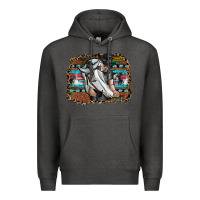 Charcoal Heather cowgirl Premium Hoodie - SublimationCraftShop