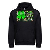 Black one lucky dude Urban Hoodie - RacoonDesign