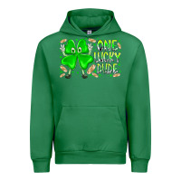 Emerald one lucky dude Urban Hoodie - RacoonDesign