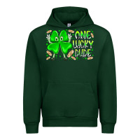 Foreset Green one lucky dude Urban Hoodie - RacoonDesign