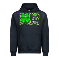 Navy one lucky dude Urban Hoodie - RacoonDesign