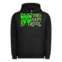 Pigment Black one lucky dude Urban Hoodie - RacoonDesign