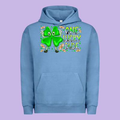 One Lucky Dude Urban Hoodie Designed By Racoondesign