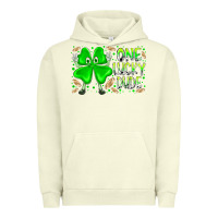 Pigment Pistachio one lucky dude Urban Hoodie - RacoonDesign