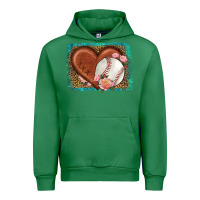 Emerald western leopard baseball heart Urban Hoodie - HRA Design Shop