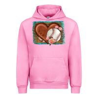 Fuchsia Pink western leopard baseball heart Urban Hoodie - HRA Design Shop