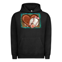 Pigment Black western leopard baseball heart Urban Hoodie - HRA Design Shop