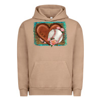 Pigment Burro western leopard baseball heart Urban Hoodie - HRA Design Shop